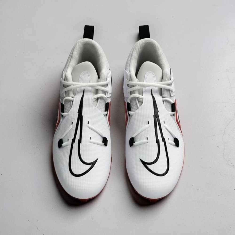 Nike Alpha Menace Pro 3 Mid Football Cleats White Red Mens 12.5 NWOB DM1788-105